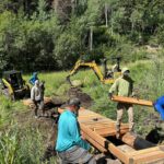 construction on walkway in the park